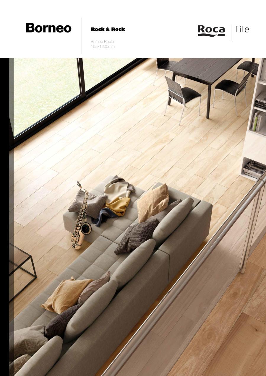 Roca Borneo wood pattern tiles